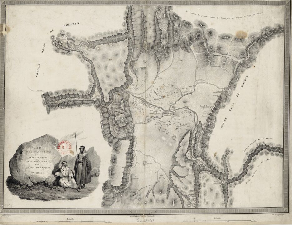 Plan de la ville de Petra et de ses environs